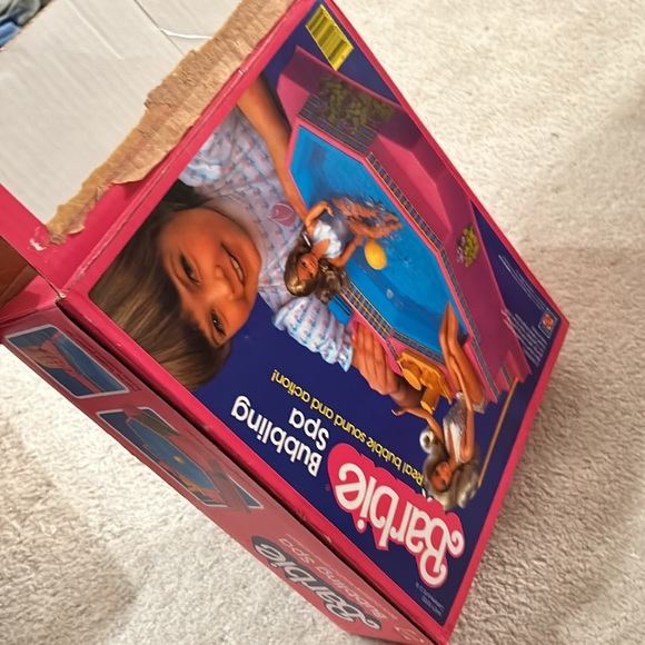 Vintage 1983 Barbie BUBBLING SPA Playset Hot Tub 7145 w/ Original Box Incomplete - Picture 7 of 16
